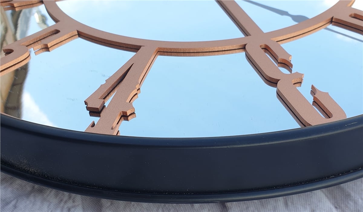 Markakanvas Metal Kasa AYNALI Duvar Saati  ( Çap 50 cm -Çap 80 cm )