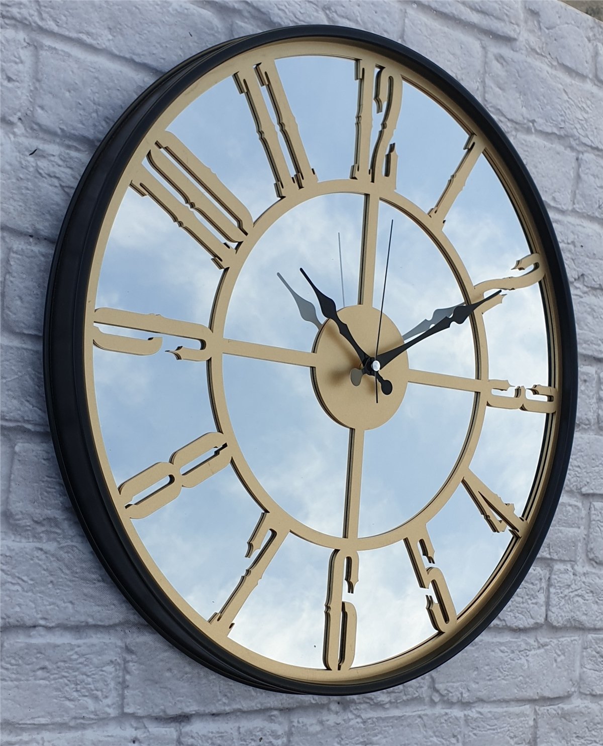 Markakanvas Metal Kasa AYNALI Duvar Saati  ( Çap 50 cm -Çap 80 cm )