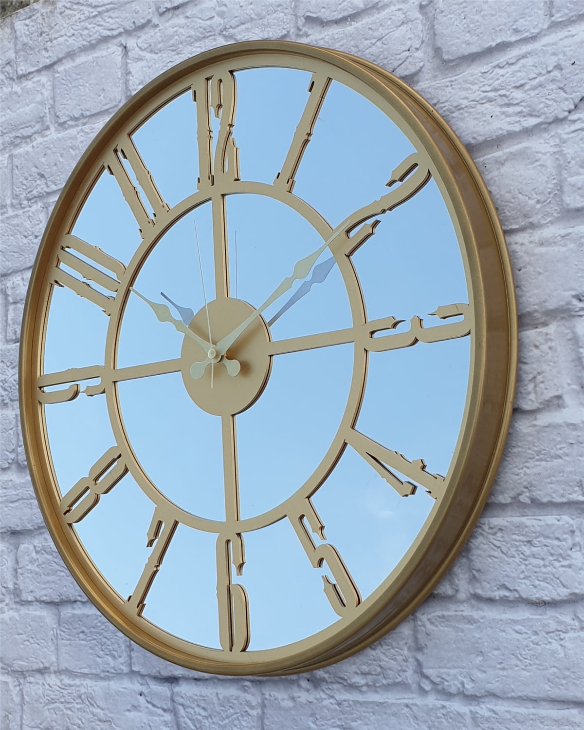 Markakanvas Metal Kasa AYNALI Duvar Saati  ( Çap 50 cm -Çap 80 cm )