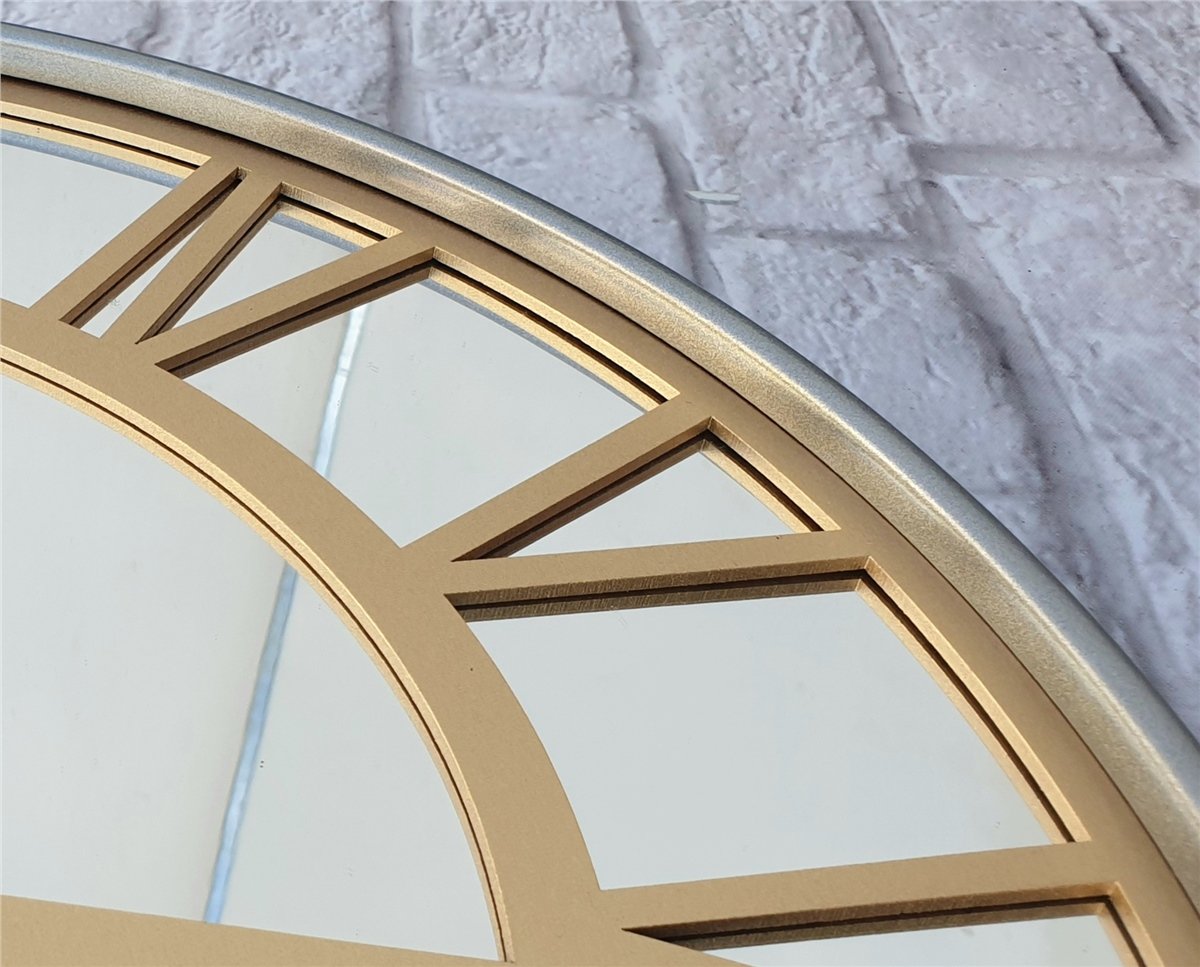 Markakanvas Metal Kasa AYNALI Duvar Saati  ( Çap 50 cm -Çap 80 cm )