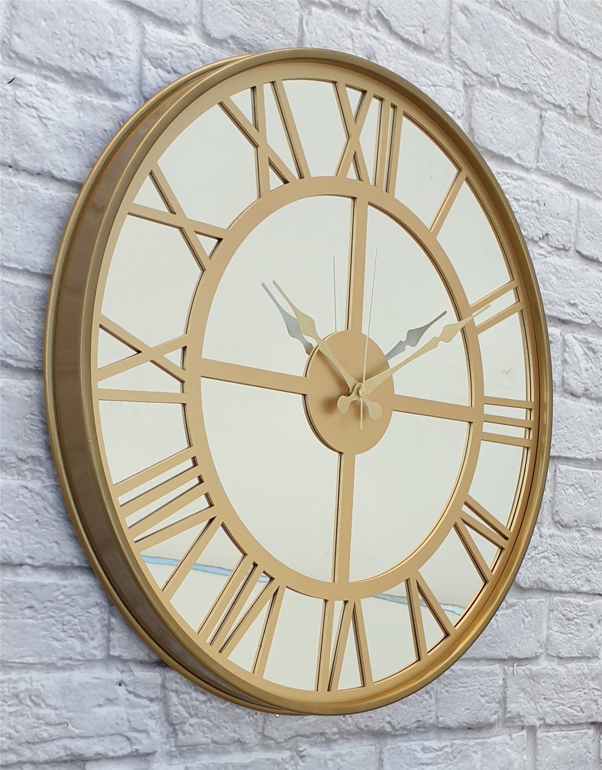 Markakanvas Metal Kasa AYNALI Duvar Saati  ( Çap 50 cm -Çap 80 cm )