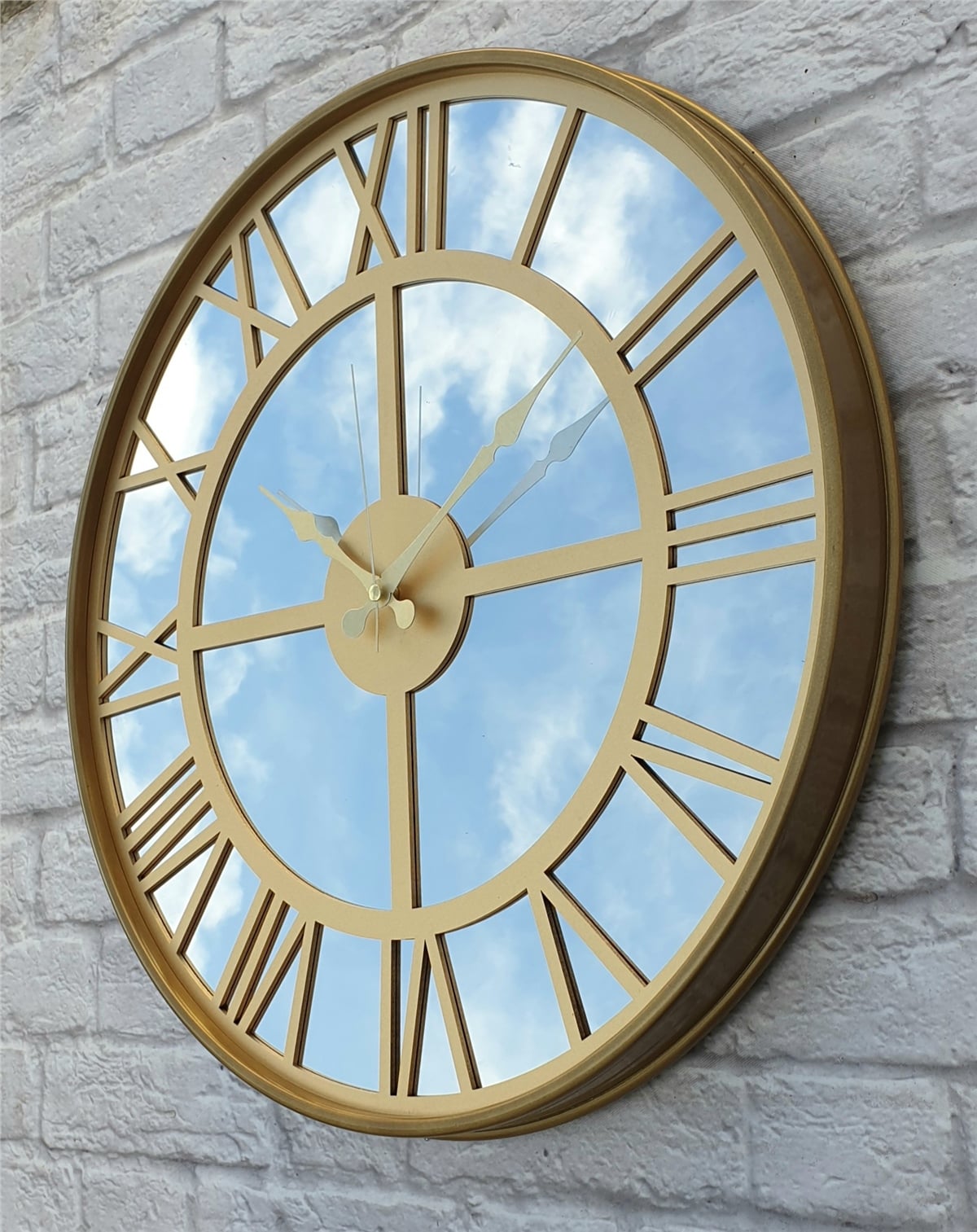 Markakanvas Metal Kasa AYNALI Duvar Saati  ( Çap 50 cm -Çap 80 cm )