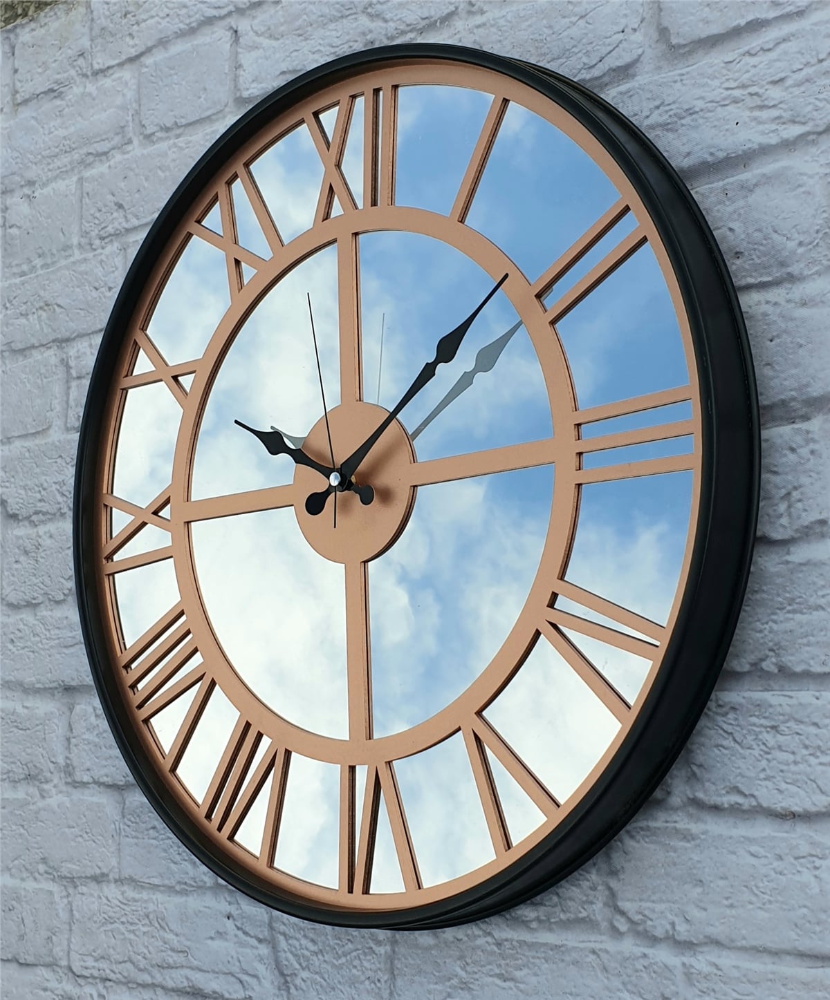 Markakanvas Metal Kasa AYNALI Duvar Saati  ( Çap 50 cm -Çap 80 cm )