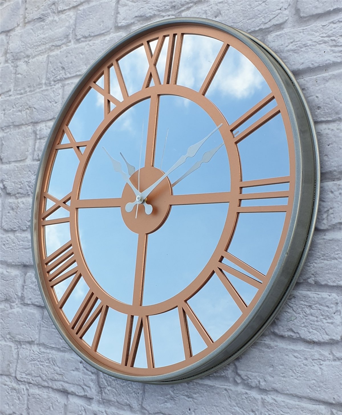 Markakanvas Metal Kasa AYNALI Duvar Saati  ( Çap 50 cm -Çap 80 cm )