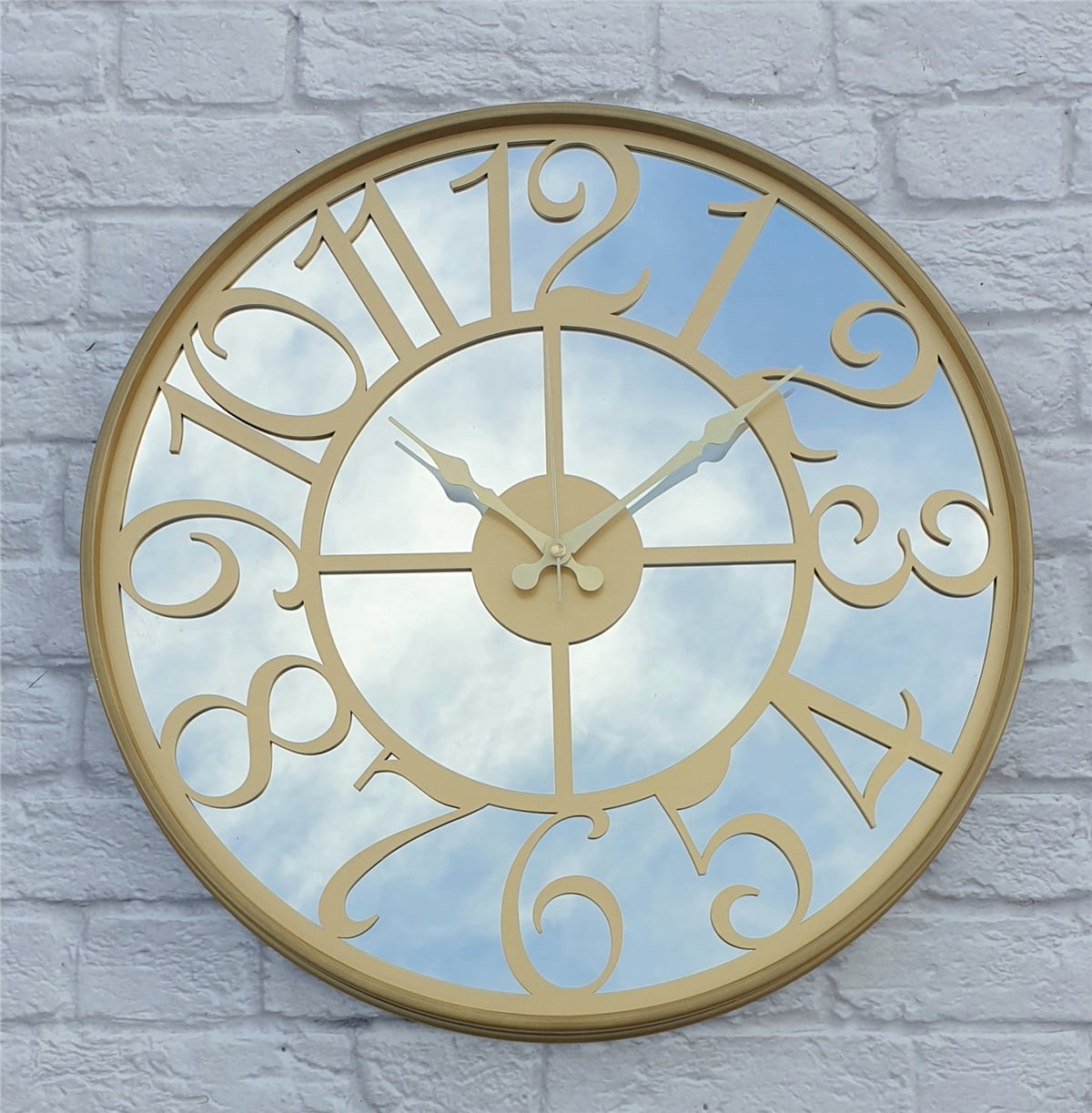 Markakanvas Metal Kasa AYNALI Duvar Saati  ( Çap 50 cm -Çap 80 cm )