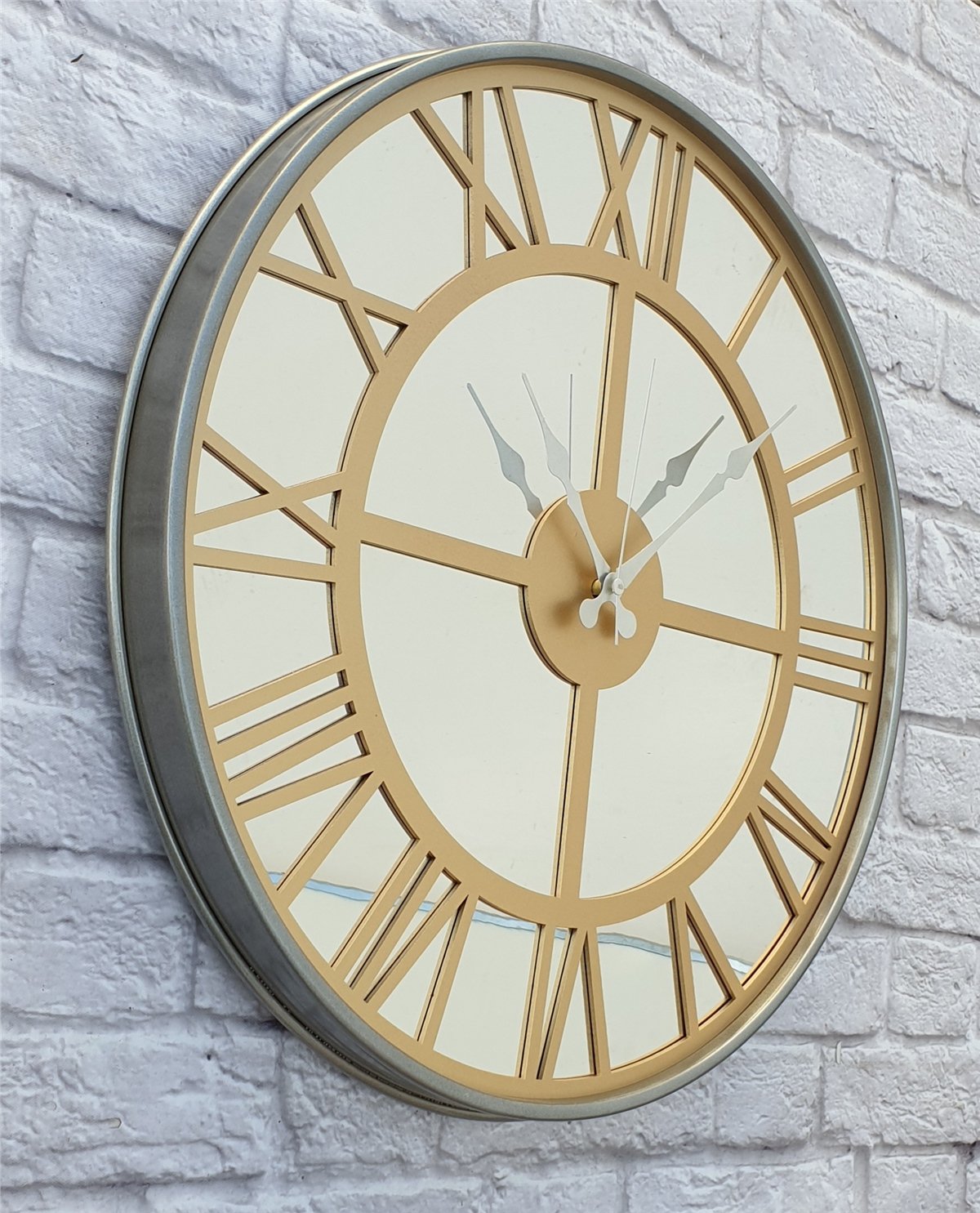 Markakanvas Metal Kasa AYNALI Duvar Saati  ( Çap 50 cm -Çap 80 cm )
