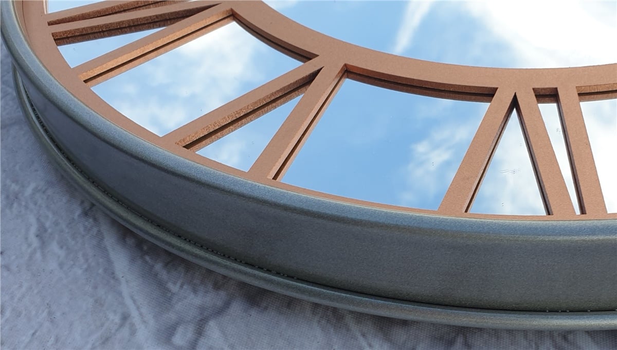 Markakanvas Metal Kasa AYNALI Duvar Saati  ( Çap 50 cm -Çap 80 cm )