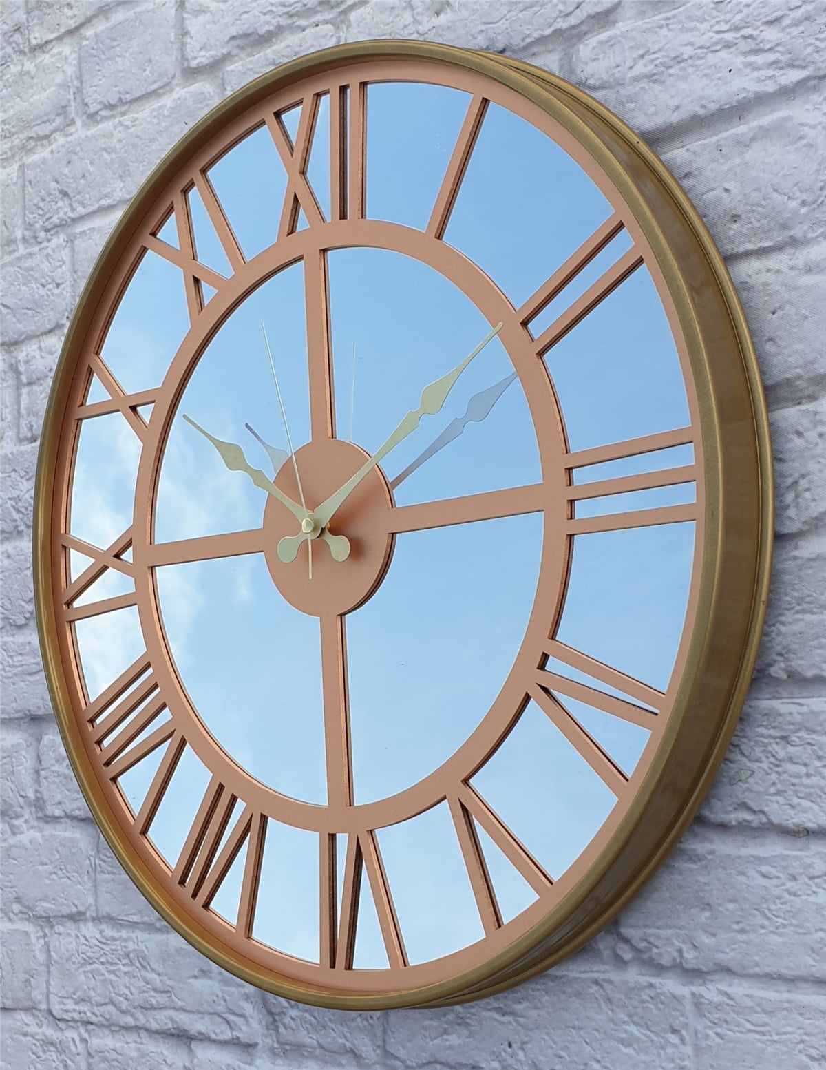 Markakanvas Metal Kasa AYNALI Duvar Saati  ( Çap 50 cm -Çap 80 cm )
