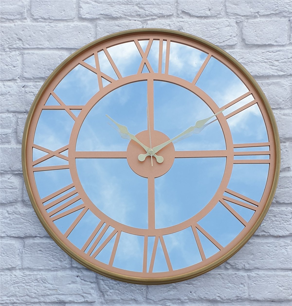 Markakanvas Metal Kasa AYNALI Duvar Saati  ( Çap 50 cm -Çap 80 cm )