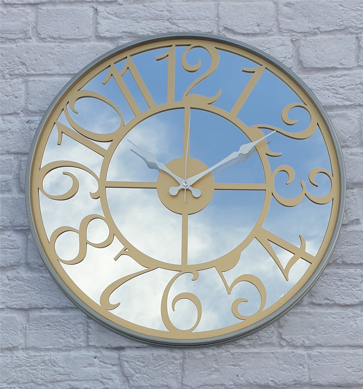 Markakanvas Metal Kasa AYNALI Duvar Saati  ( Çap 50 cm -Çap 80 cm )