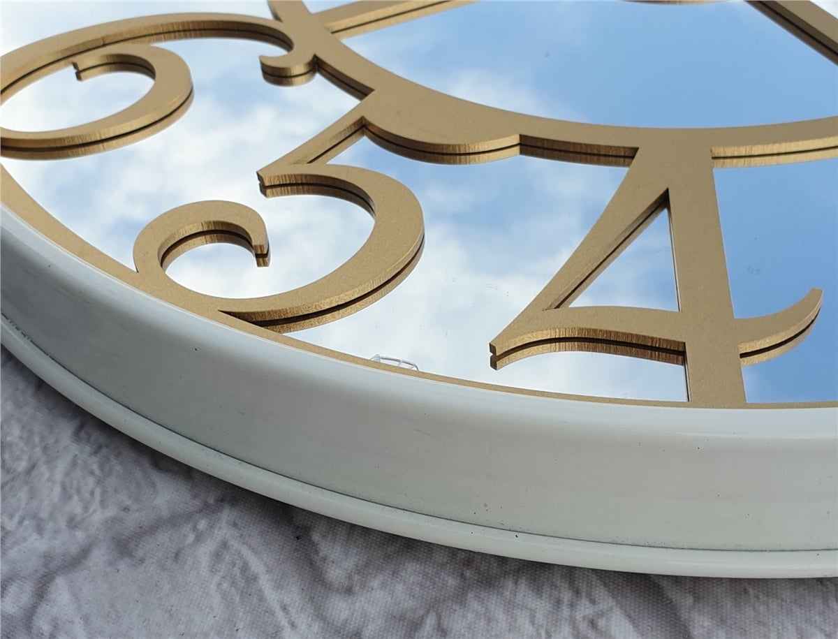 Markakanvas Metal Kasa AYNALI Duvar Saati  ( Çap 50 cm -Çap 80 cm )