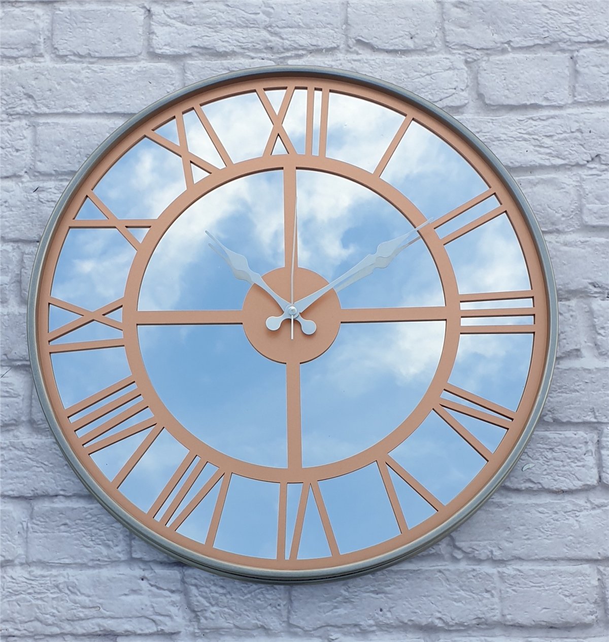 Markakanvas Metal Kasa AYNALI Duvar Saati  ( Çap 50 cm -Çap 80 cm )
