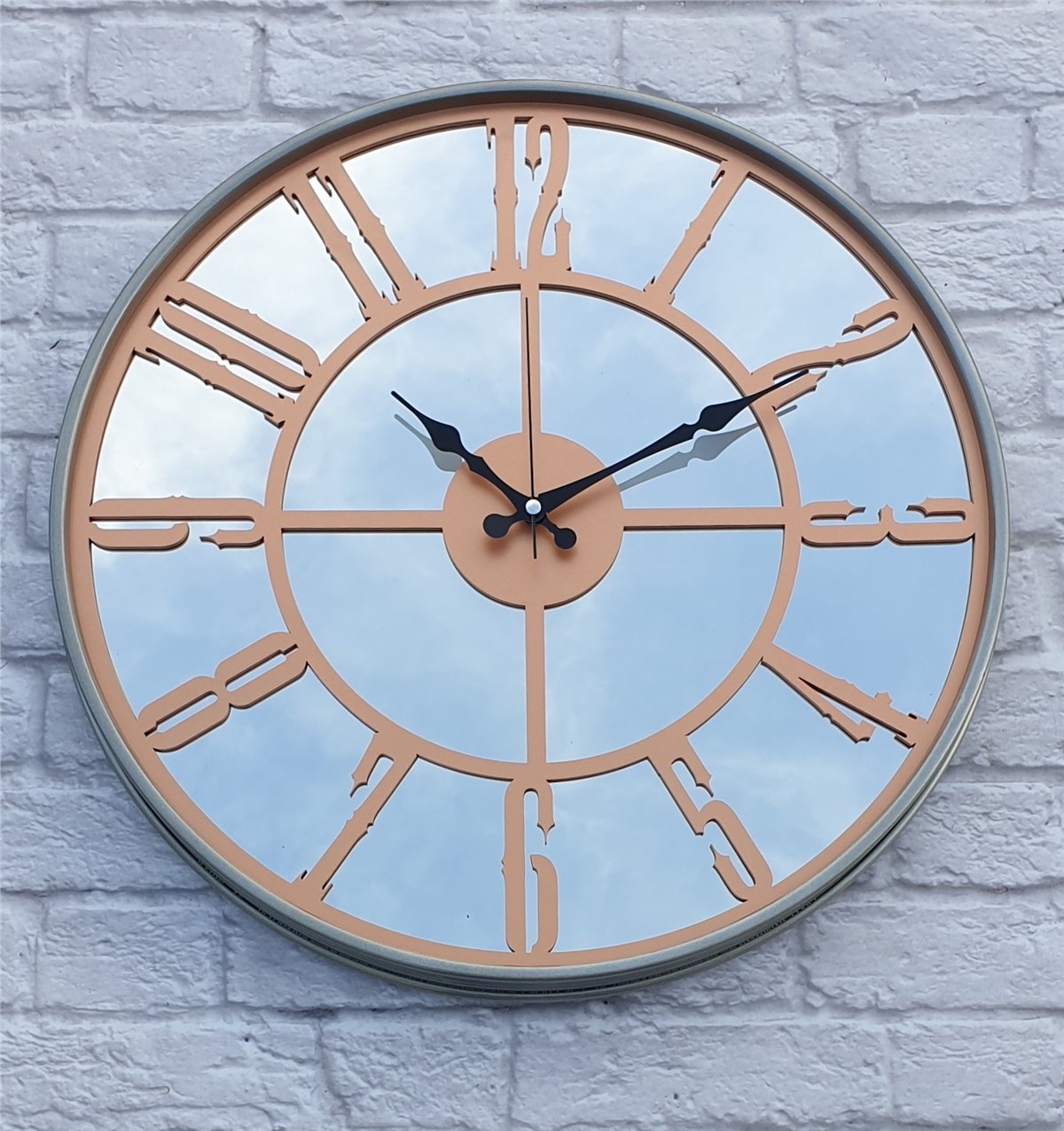 Markakanvas Metal Kasa AYNALI Duvar Saati  ( Çap 50 cm -Çap 80 cm )