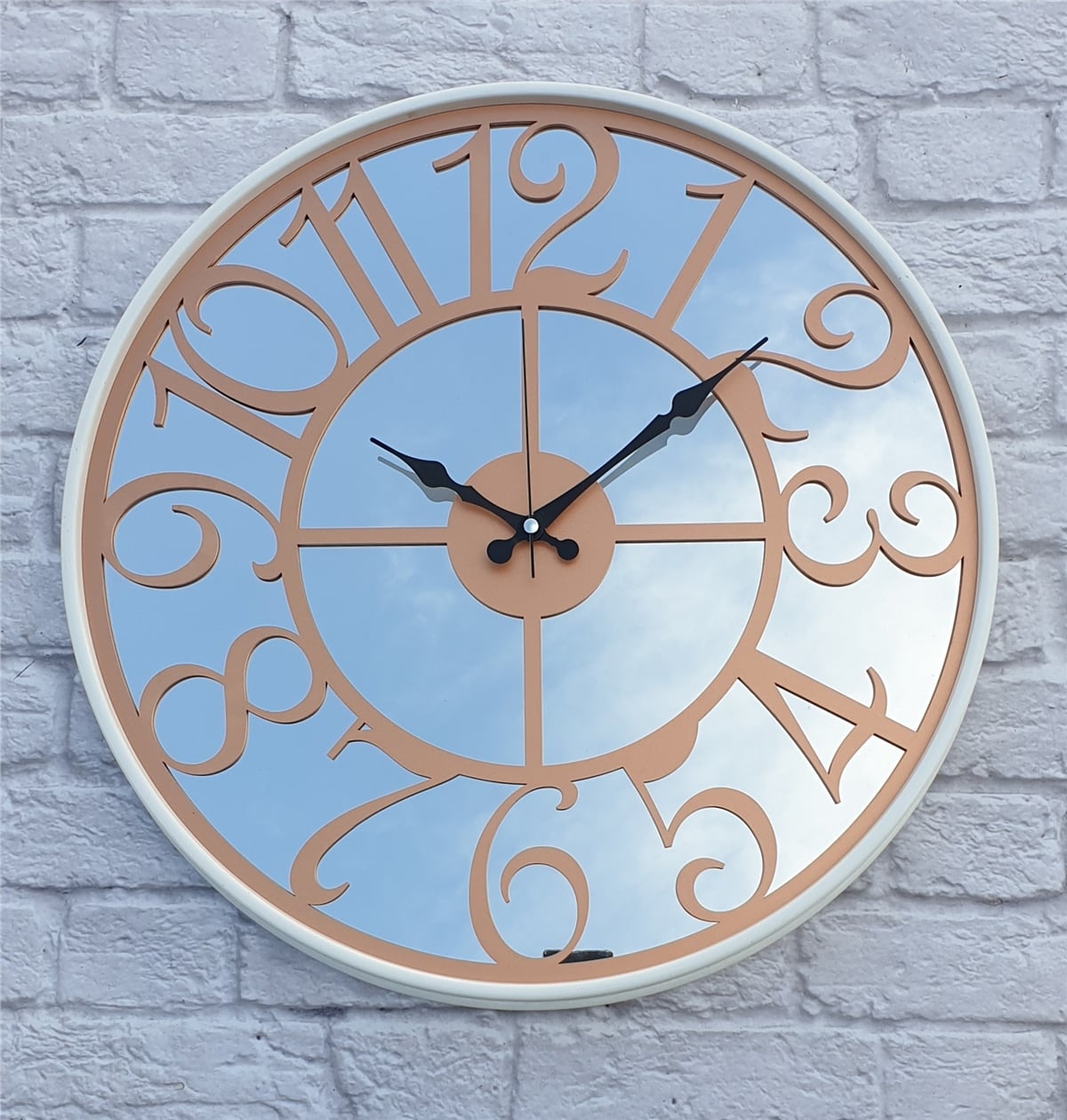 Markakanvas Metal Kasa AYNALI Duvar Saati  ( Çap 50 cm -Çap 80 cm )