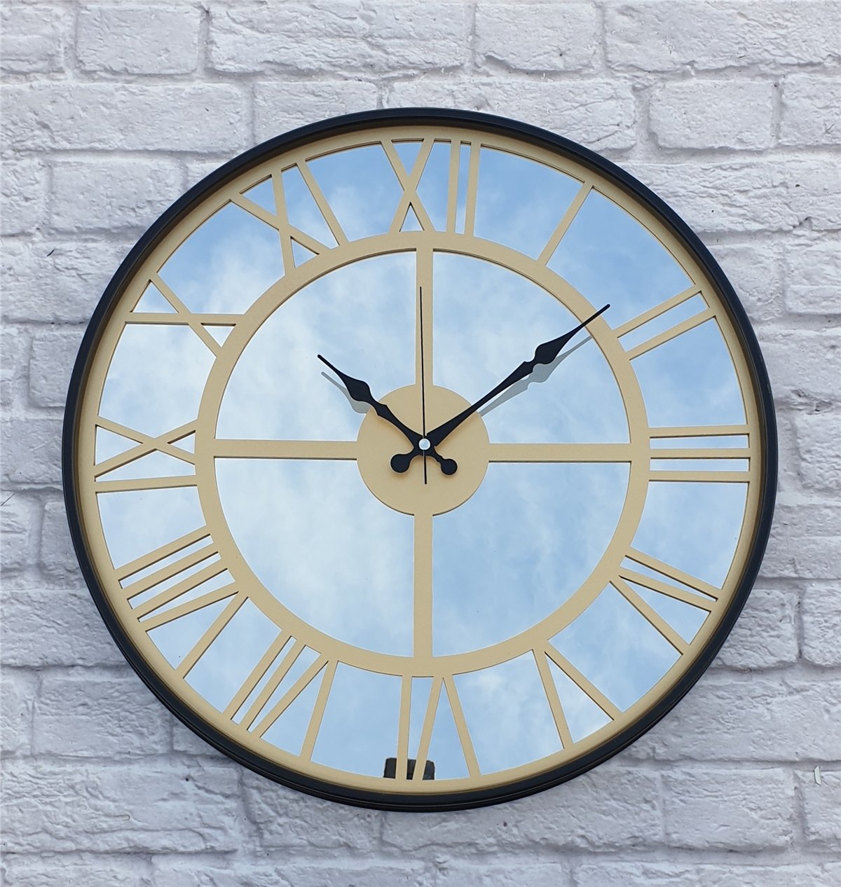 Markakanvas Metal Kasa AYNALI Duvar Saati  ( Çap 50 cm -Çap 80 cm )