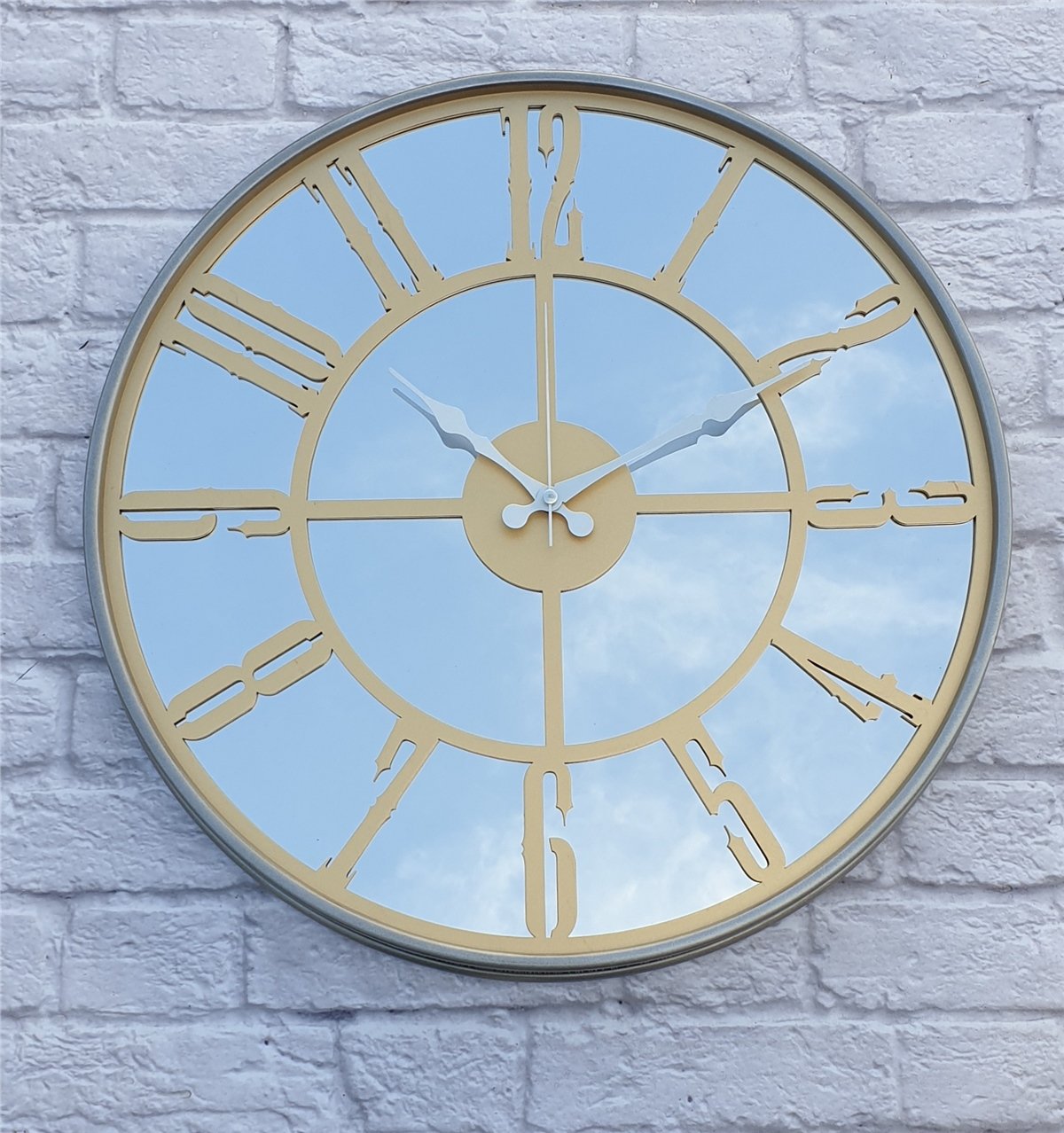 Markakanvas Metal Kasa AYNALI Duvar Saati  ( Çap 50 cm -Çap 80 cm )