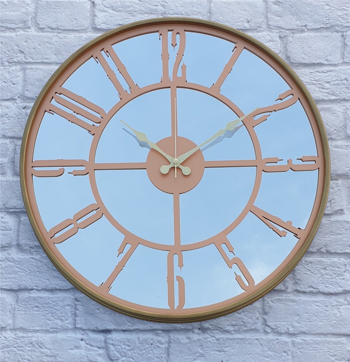 Markakanvas Metal Kasa AYNALI Duvar Saati  ( Çap 50 cm -Çap 80 cm )
