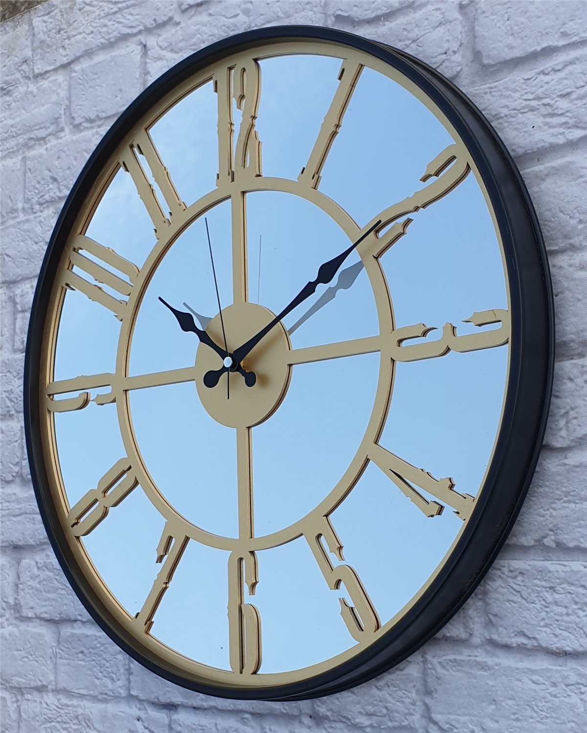 Markakanvas Metal Kasa AYNALI Duvar Saati  ( Çap 50 cm -Çap 80 cm )