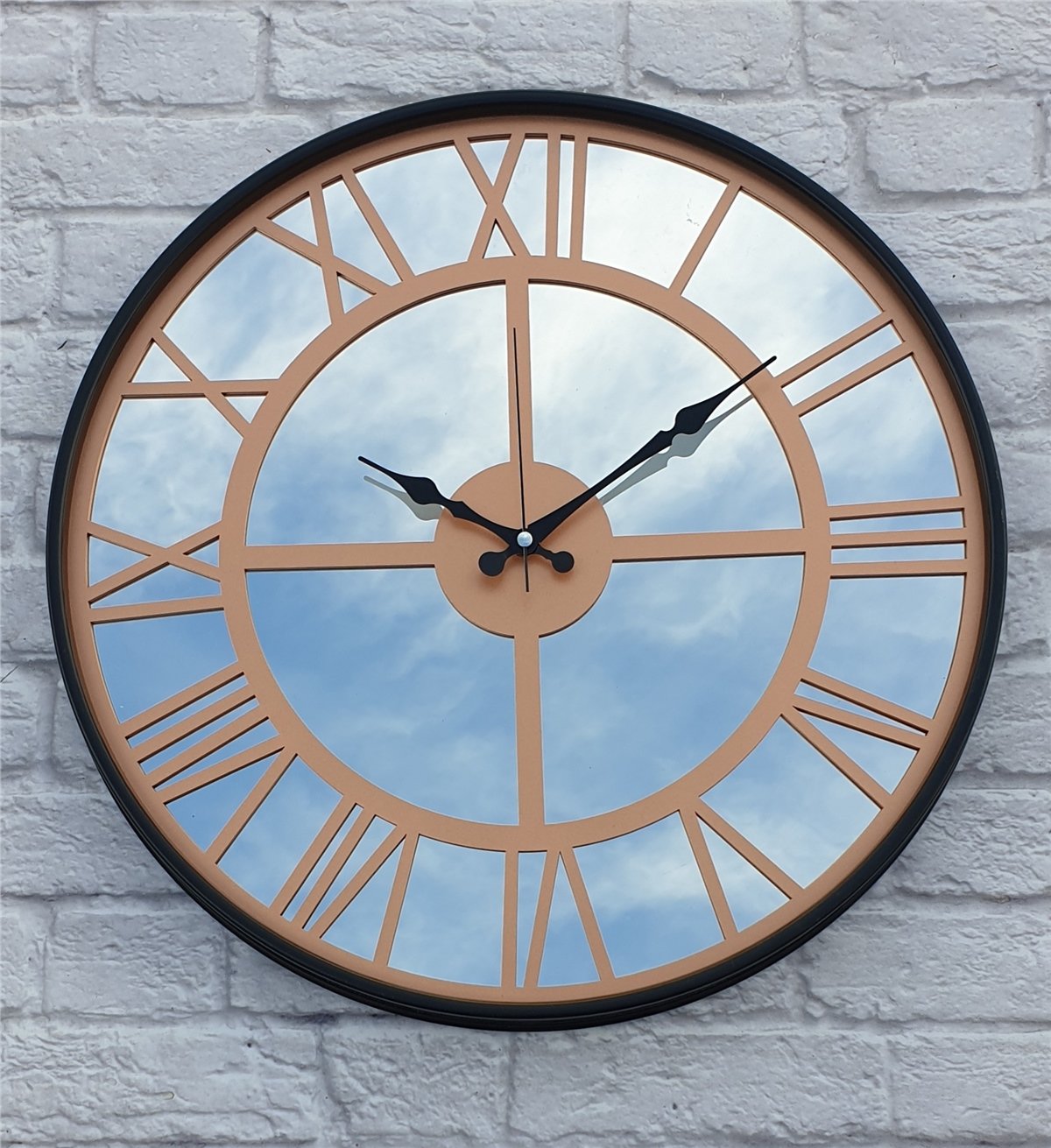 Markakanvas Metal Kasa AYNALI Duvar Saati  ( Çap 50 cm -Çap 80 cm )