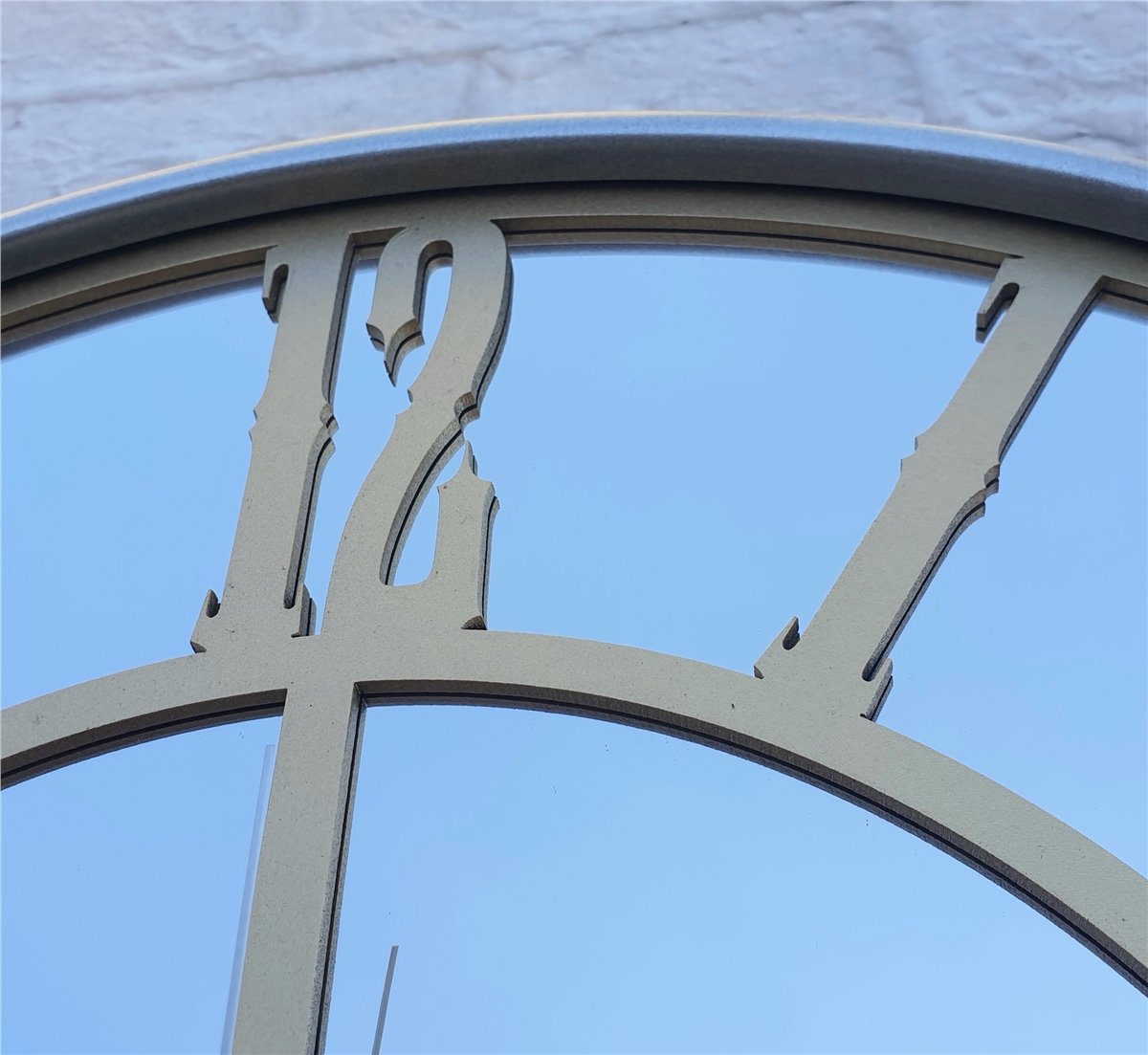 Markakanvas Metalik Gri Renkli Metal Kasalı Aynalı Duvar Saati Çap 40 cm - Çap 50 cm