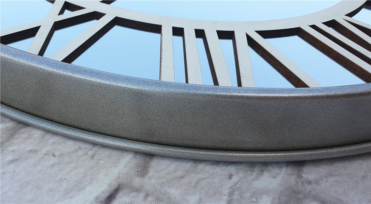 Markakanvas Metalik Gri Renkli Metal Kasalı Aynalı Duvar Saati Çap 40 cm - Çap 50 cm