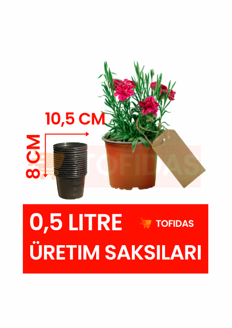 10,5 luk Üretim Saksısı Siyah