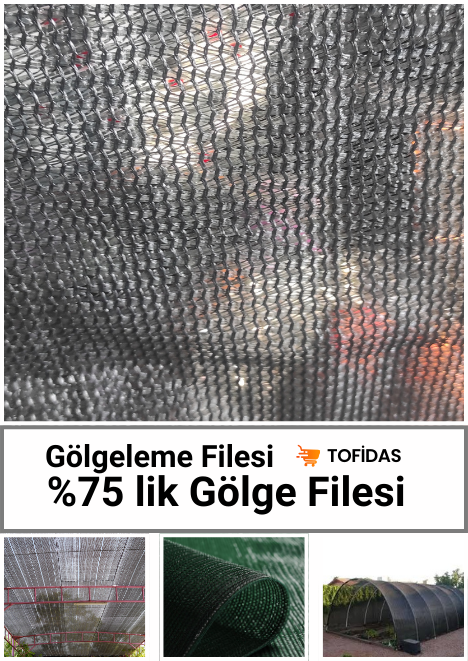 %75 Gölgelik Filesi Şeritsiz