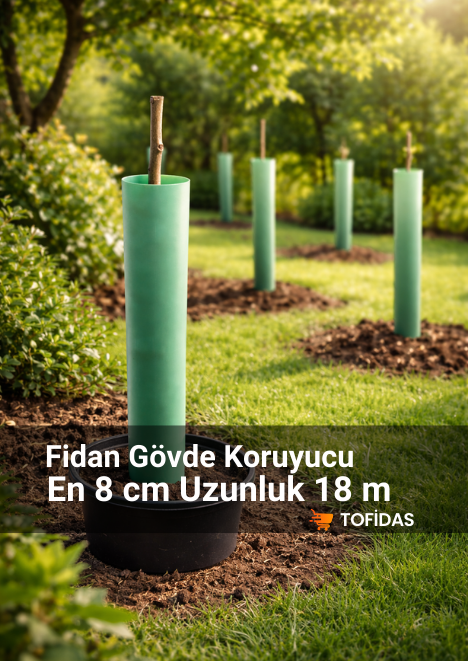 Fidan Gövde Koruyucu 8 cm Genişlik Plastik Boru 18 m
