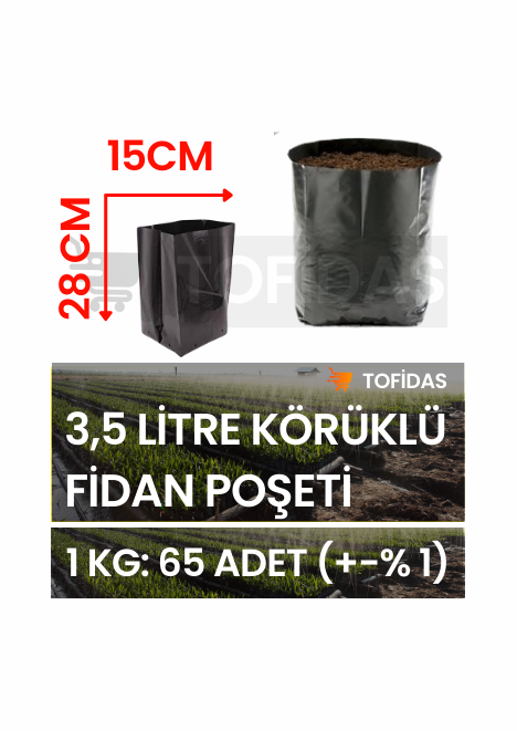 Fidan Poşeti 15x28 Körüklü 1 kg