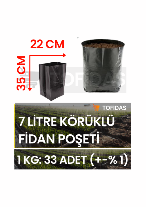 Fidan Poşeti 22x35 Körüklü 1 kg