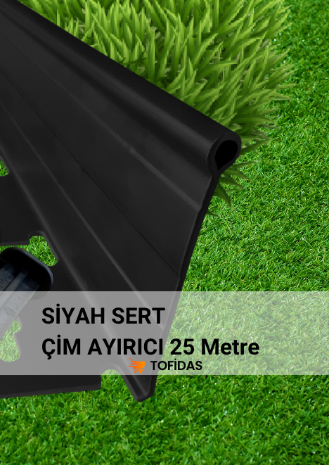 Siyah Sert Çim Sınırlayıcı 25 m