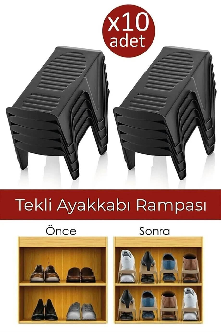10'lu Ayakkabı Rampası Dolap içi DüzenleyiciMİHEL