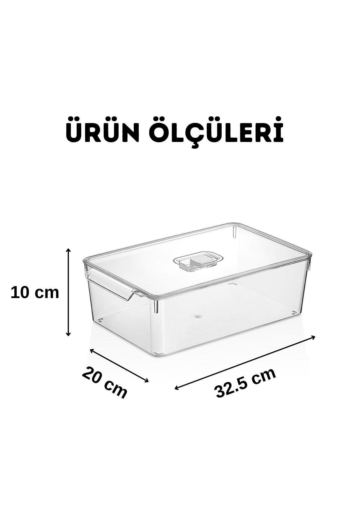 Gloss 3'Lü XL Kapaklı Buzdolabı & Dolap Içi Düzenleyici OrganizerMİHEL