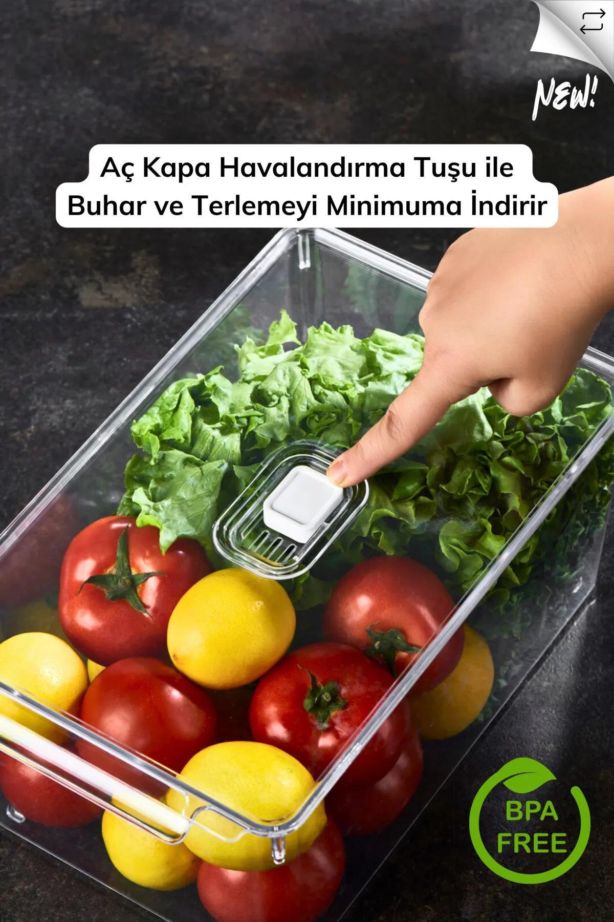 Gloss 6'lı Mix Kapaklı Buzdolabı Düzenleyici,dolap Içi Düzenleyici,organizer,saklama Kabı HomeMİHEL