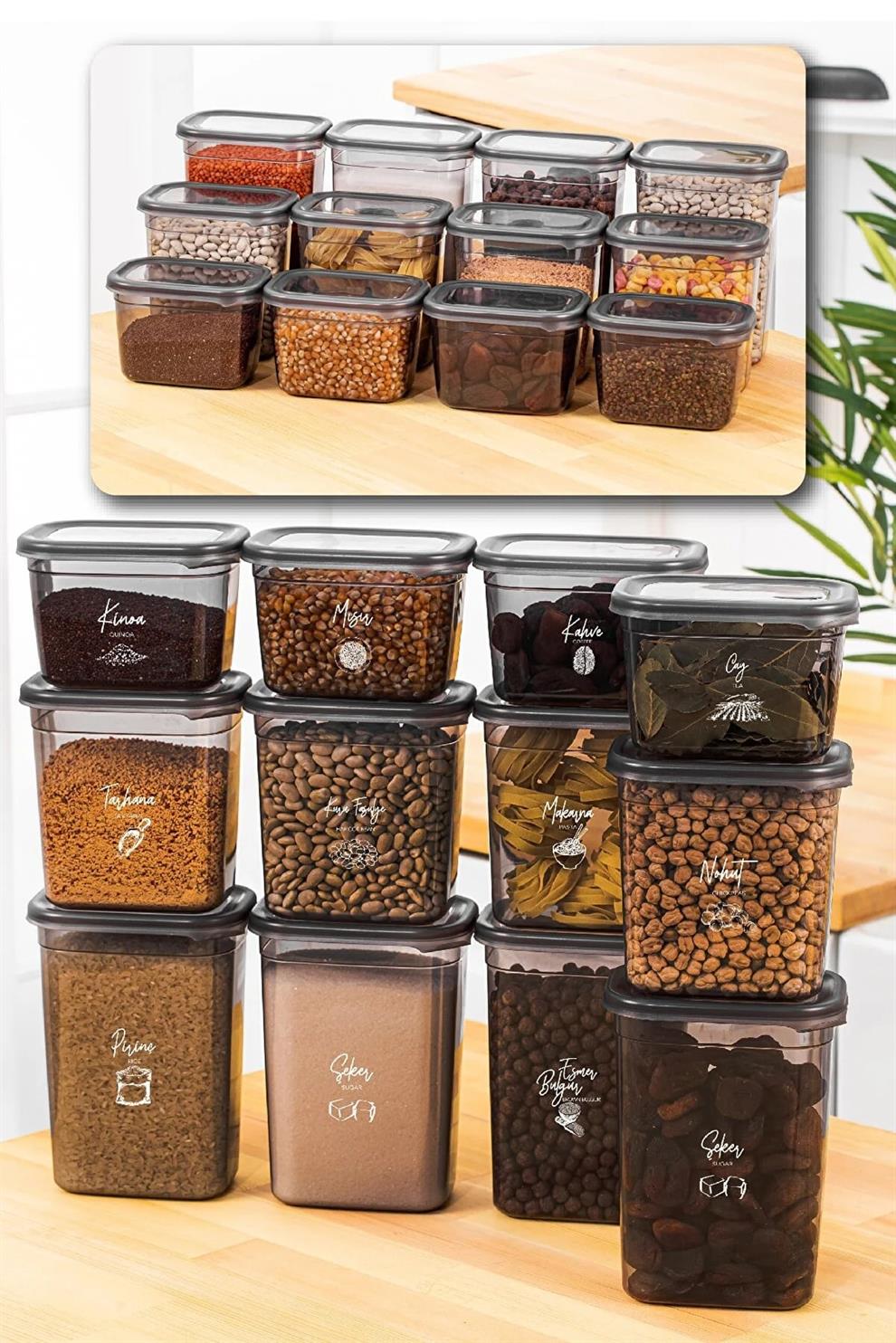 Mihel Pegi 12'li Dikdörtgen Saklama Kabı Seti 4x(1500-1150-800ml)MİHEL