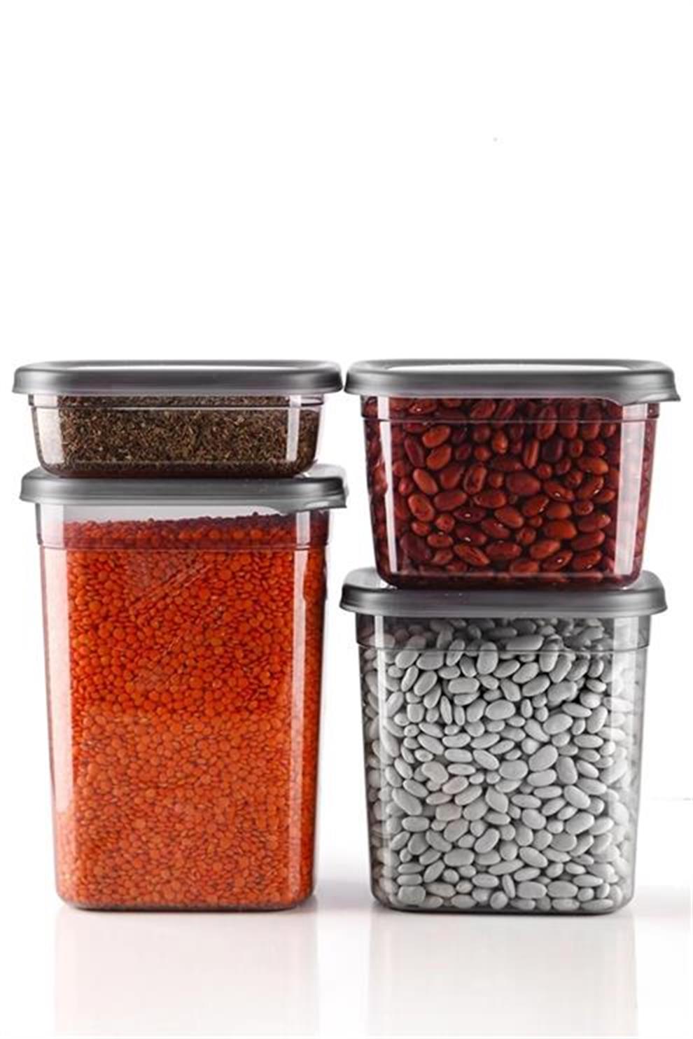 Mihel Pegi 20'li Dikdörtgen Saklama Kabı Seti 5x(1500-1150-800-400 Ml)MİHEL