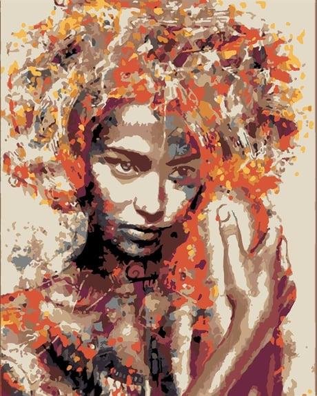 Afrika Esintisi ve Kadın Sayılarla Boyama Seti  (Tuvale Gerili)