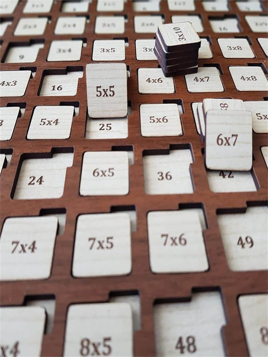 Çocuklar İçin Eğlenceli Ahşap Dört İşlem Tablosu