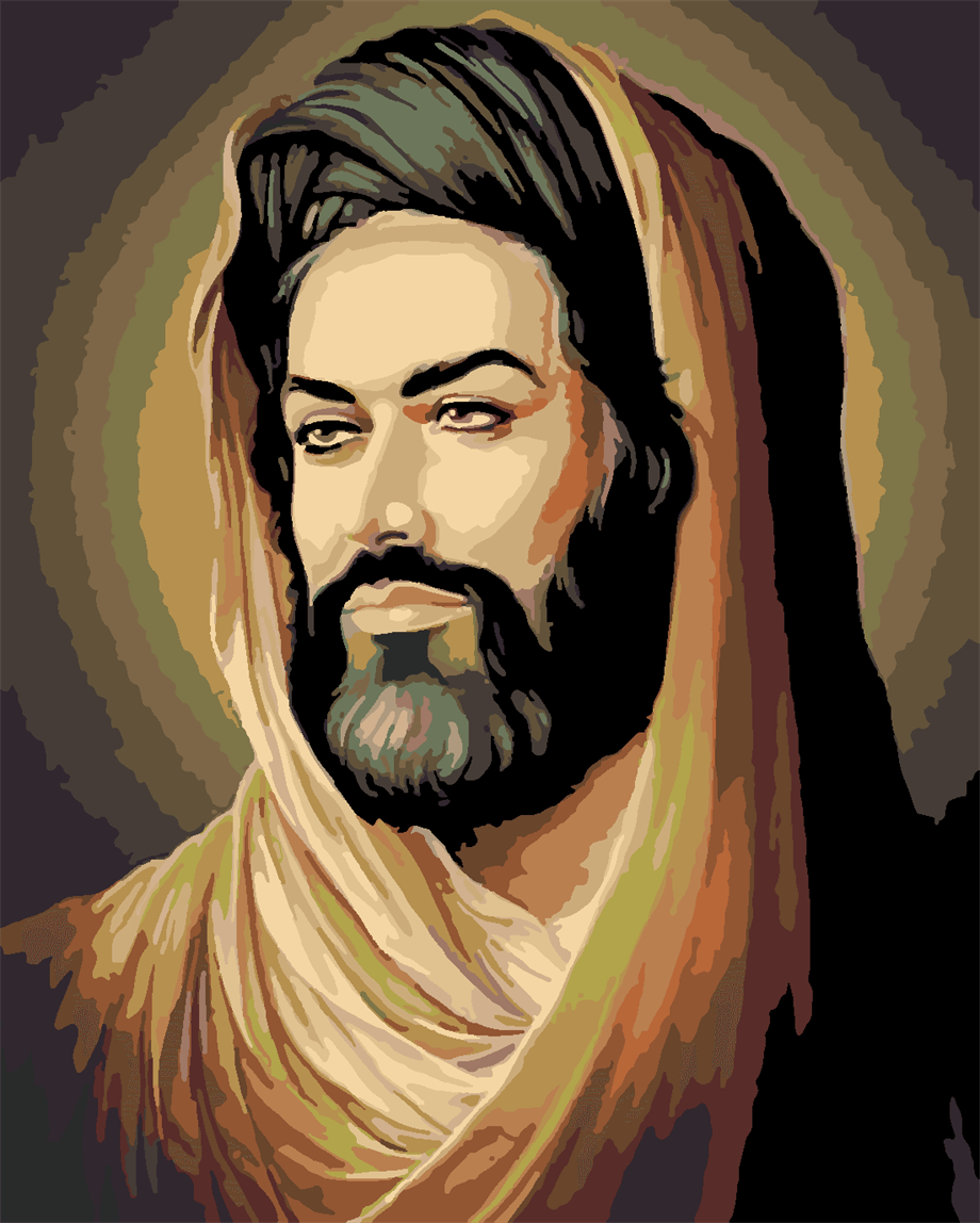 Hz. Ali Sayılarla Boyama Seti 40x50 cm (Tuvale Gerili)