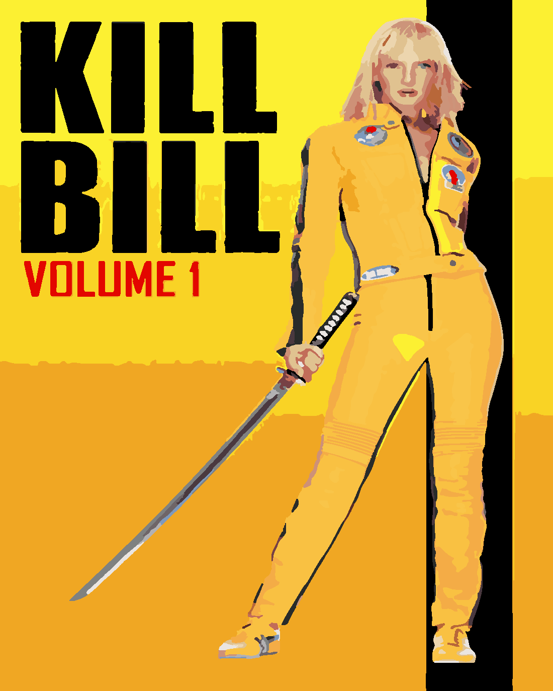 Kill Bill (2003) Sayılarla Boyama Seti Sayılarla Boyama Seti 40x50 cm (Tuvale Gerili)