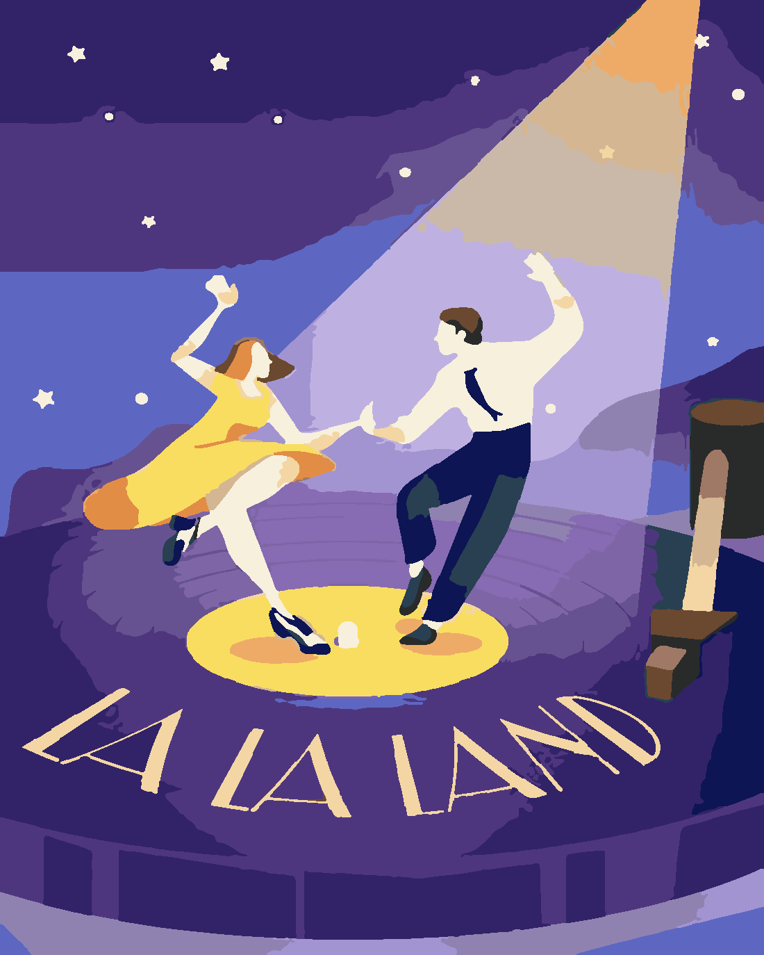 La La Land Sayılarla Boyama Seti Sayılarla Boyama Seti 40x50 cm (Tuvale Gerili)