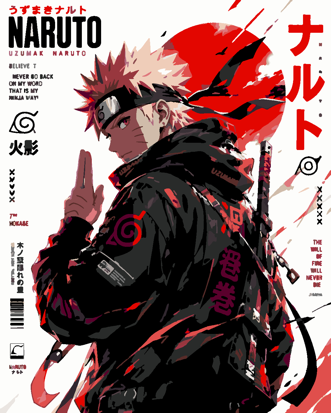 naruto 5 Boyama Seti 40x50 cm (Tuvale Gerili)