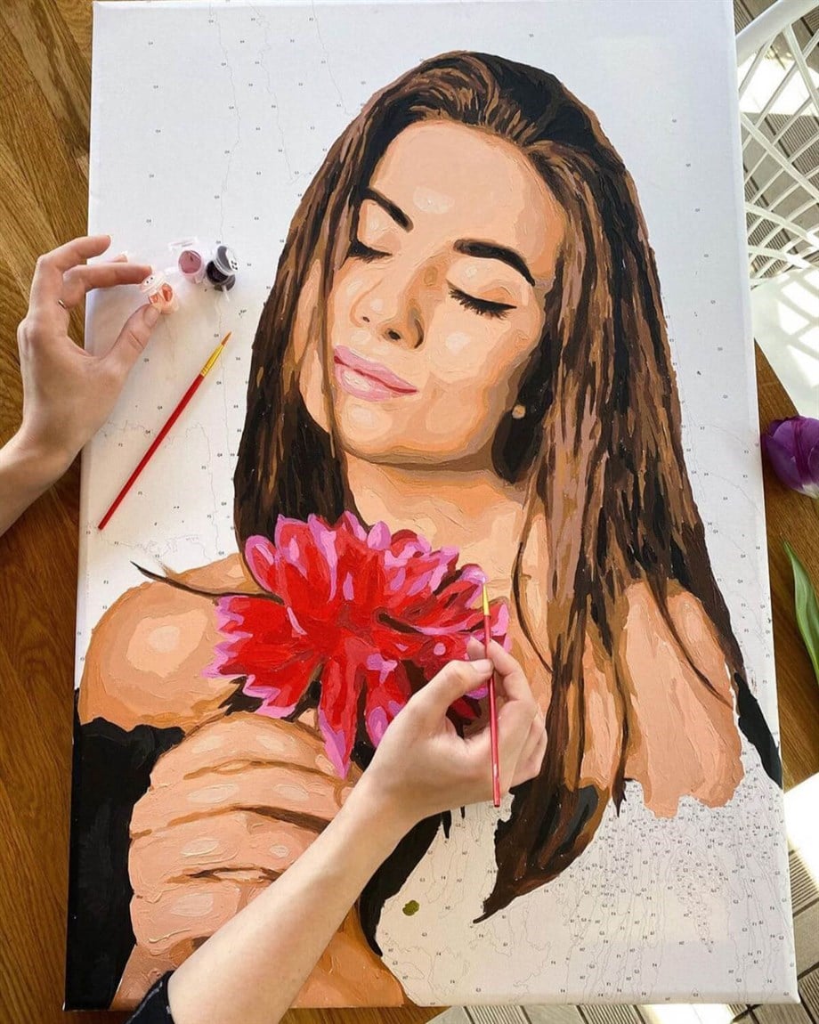Özel Yapım Sayılarla Boyama Seti(80x100 cm Tuval Şasesine Gerili)
