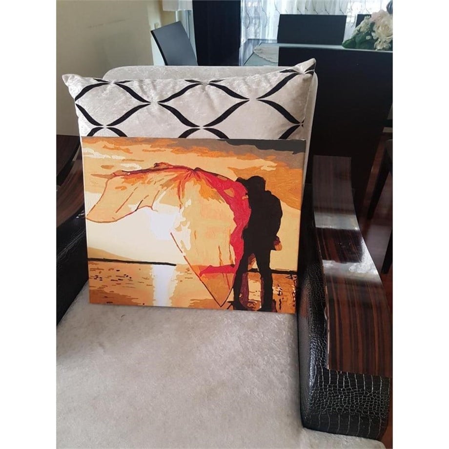 Sahil Romantizmi Sayılarla Boyama Seti 40x50 cm (Tuvale Gerili)