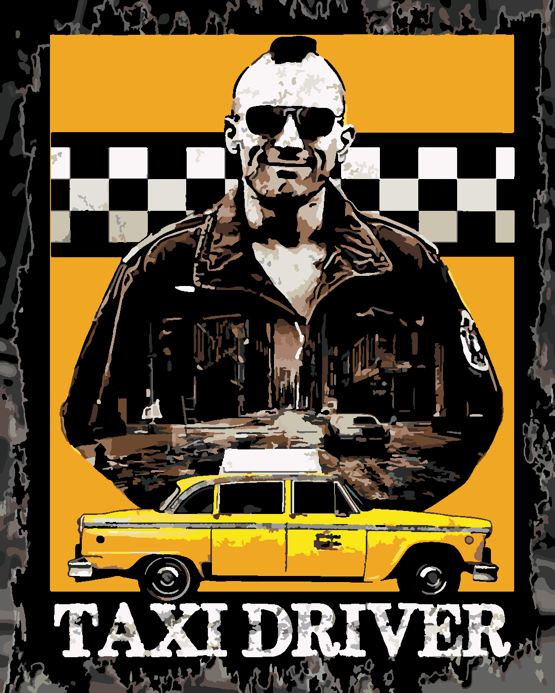 Taksi Şoförü (Taxi Driver) Sayılarla Boyama Seti Sayılarla Boyama Seti 40x50 cm (Tuvale Gerili)