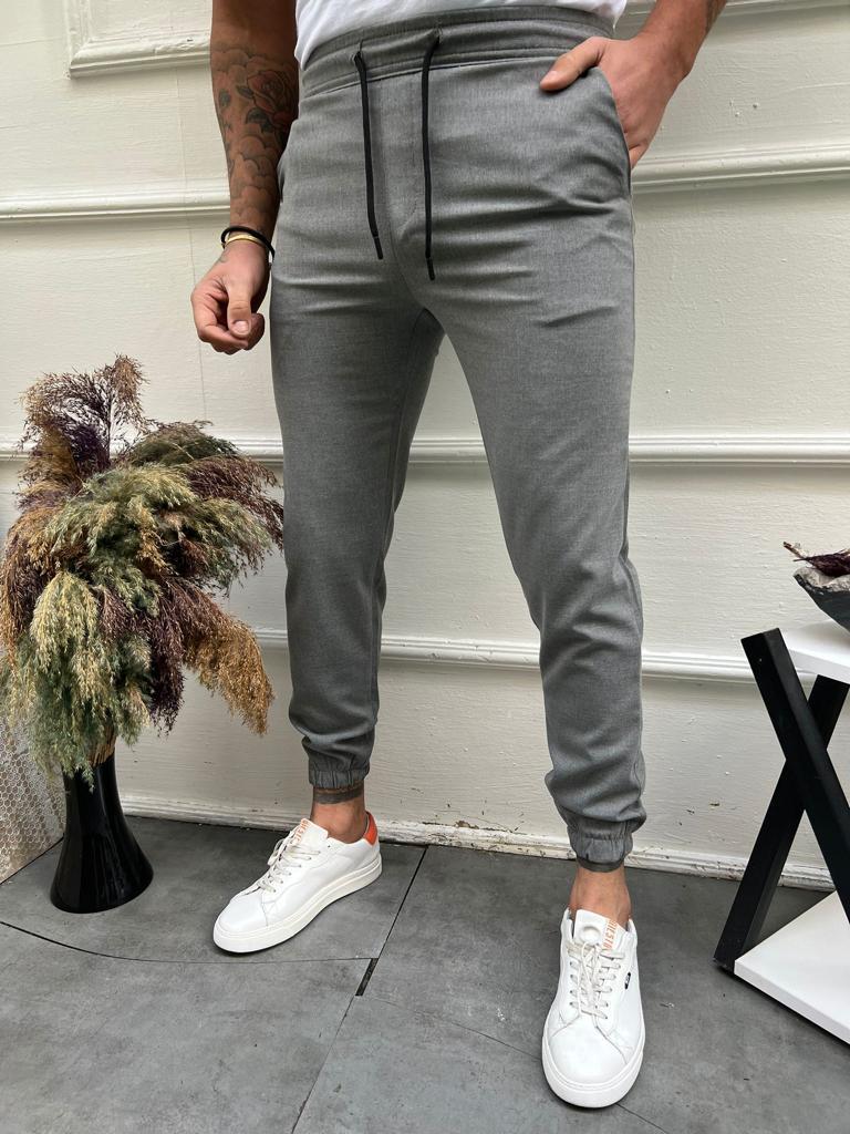 Erkek Füme Basic Relaxed Fit Jogger Pantolon