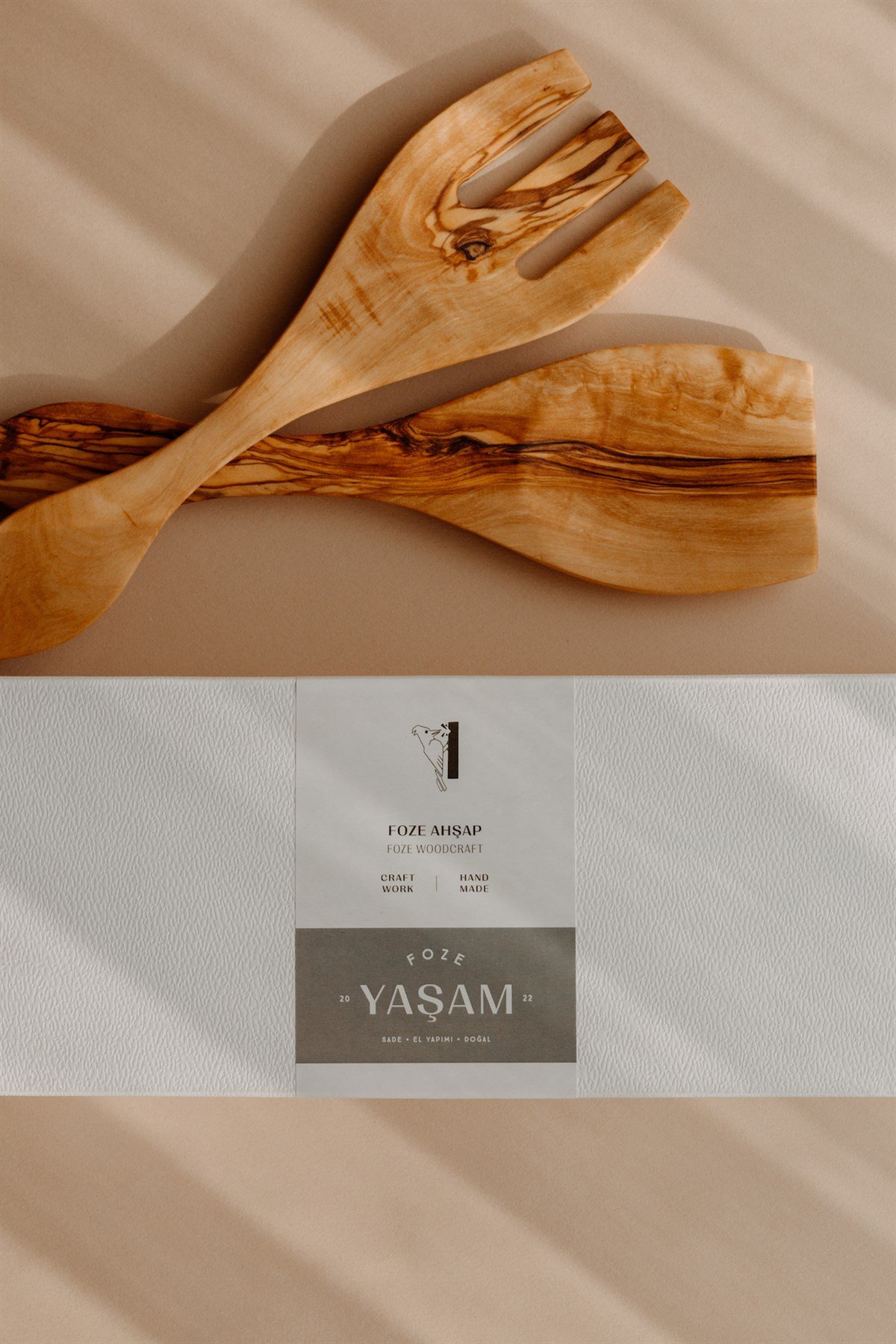 Foze El Yapımı Ahşap Salata Servisi