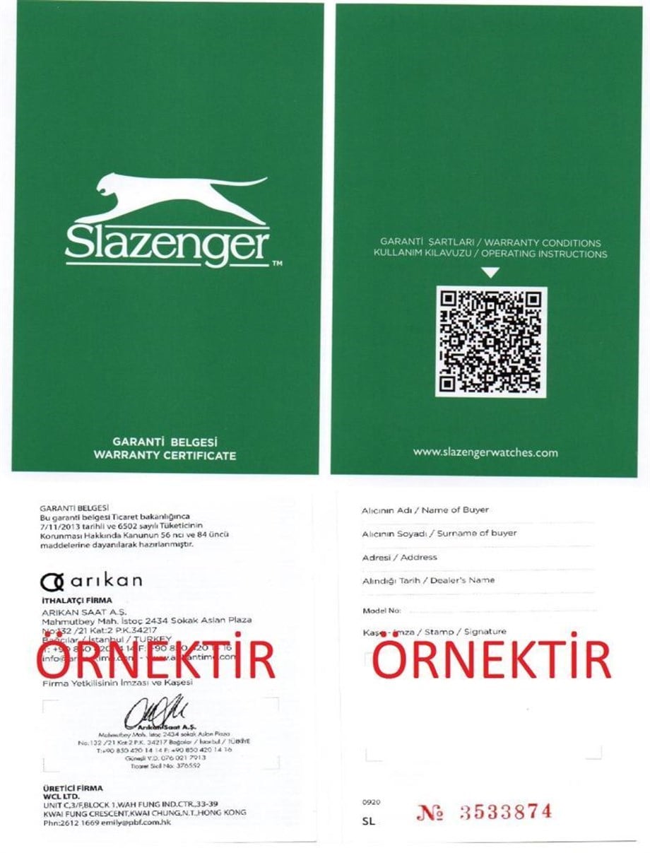 Slazenger SL.09.1825.1.03 Erkek Kol Saati