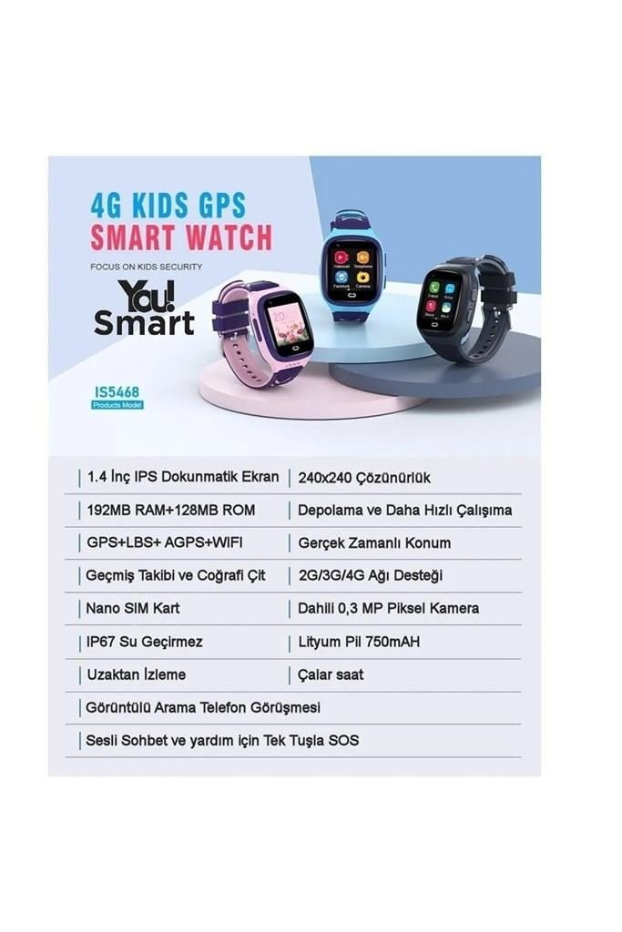 YOUWATCH IS5468LT31.P SİM KARTLI AKILLI KOL SAATİ