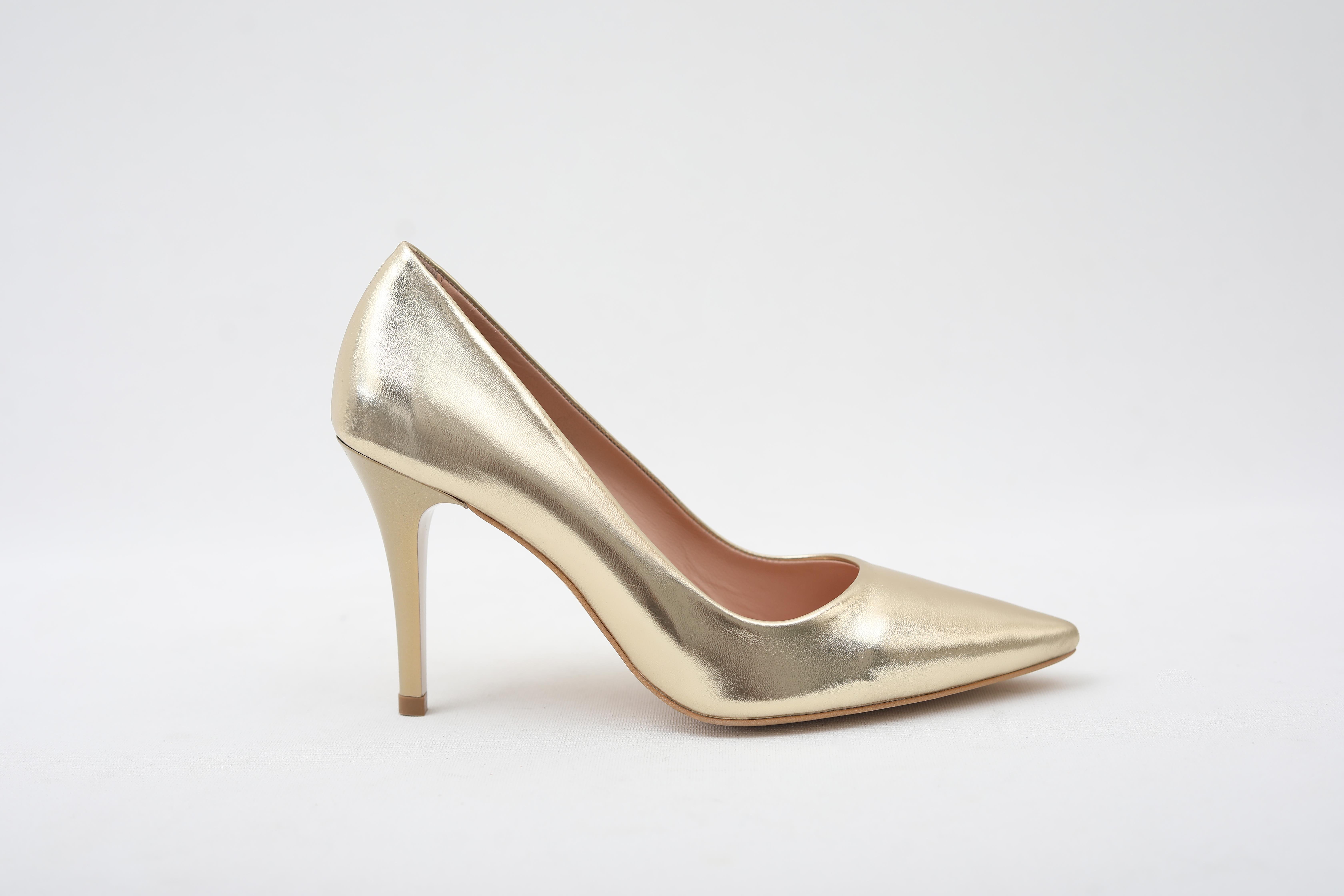 GOLD EL YAPIMI STİLETTO